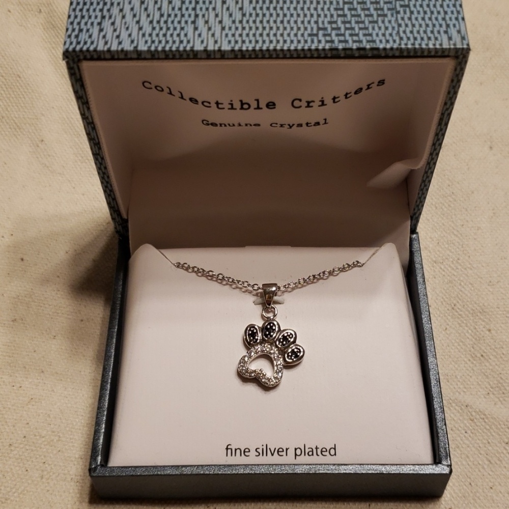 Paw print necklace